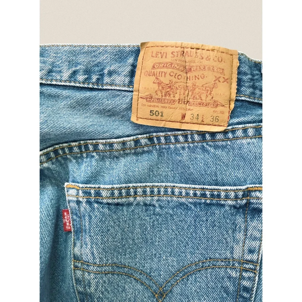 VTG Levi's Blue Straight Leg Women's Jeans - Picture 11 of 16